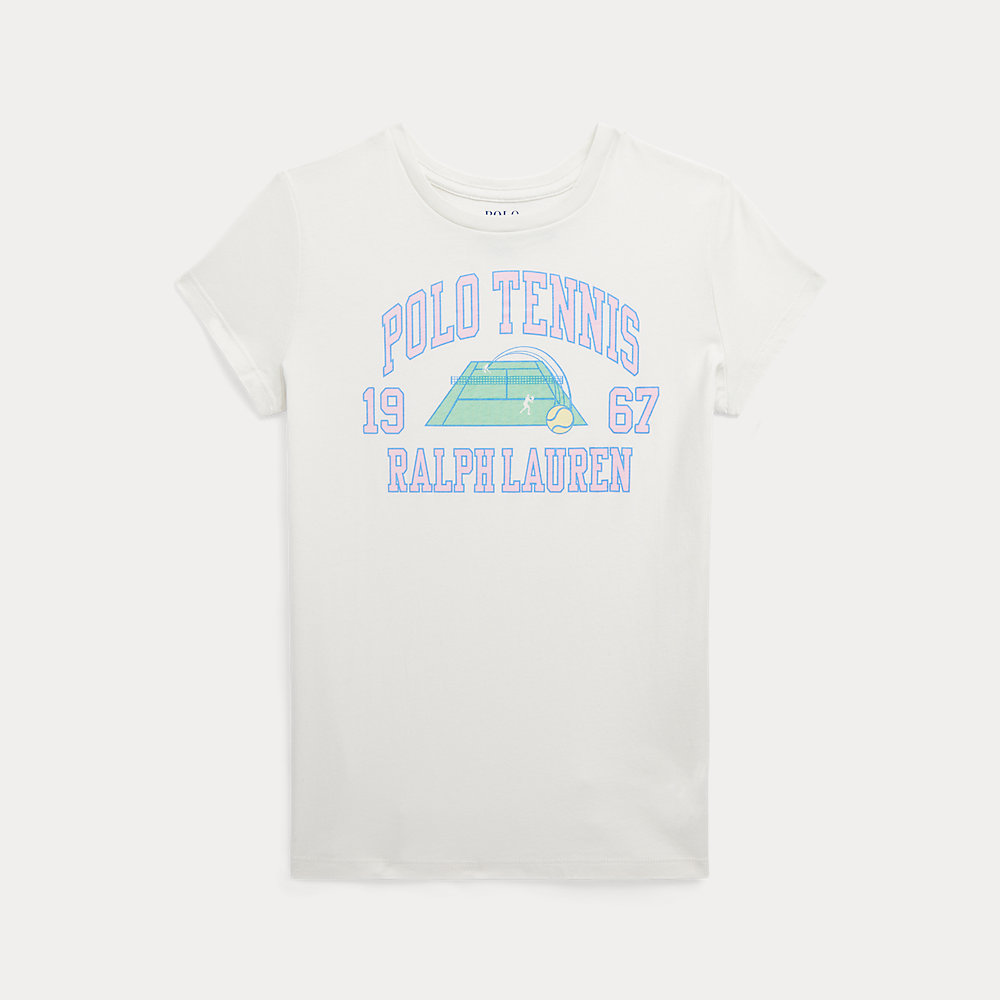 Ralph Lauren Kids' Cotton Jersey Graphic T-shirt In White