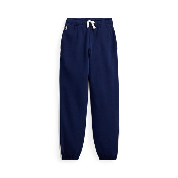 Polo Ralph Lauren Striped French Terry Jogger Pant In Newport Navy/white