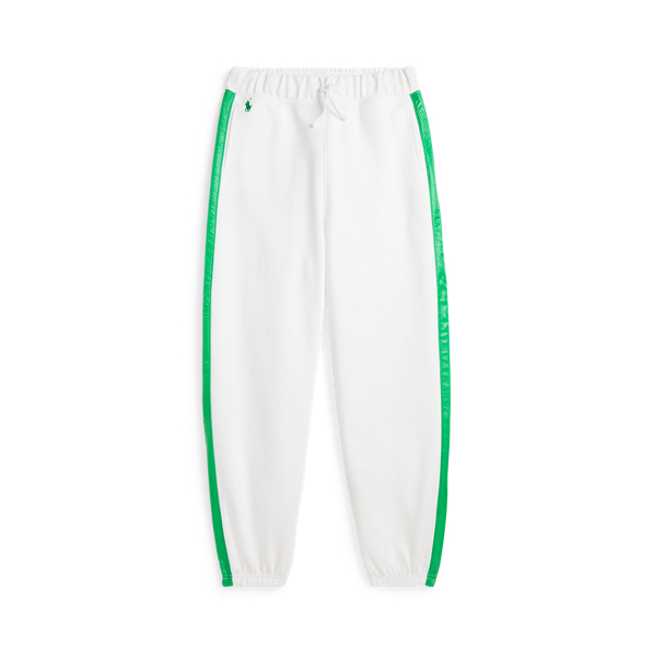 Polo Ralph Lauren Striped Double-knit Jogger Pant In Paper White