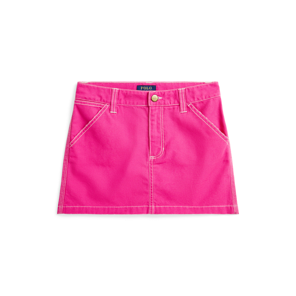 Polo Ralph Lauren Cotton Canvas Skirt In Belmont Pink