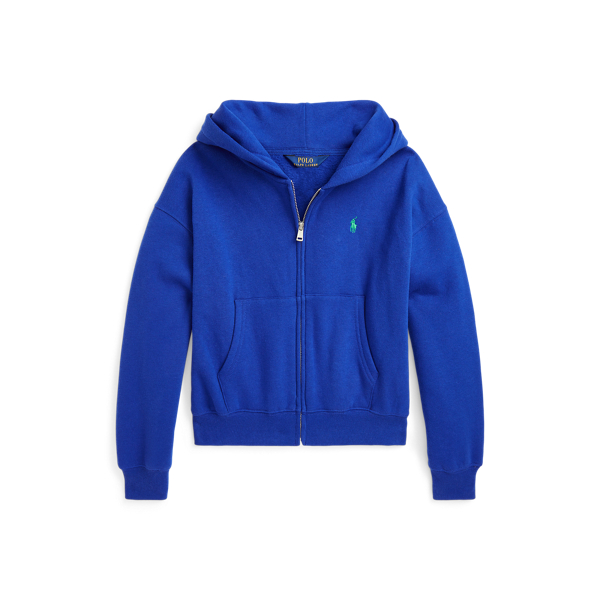Polo Ralph Lauren Logo Fleece Full-zip Hoodie In Cruise Royal