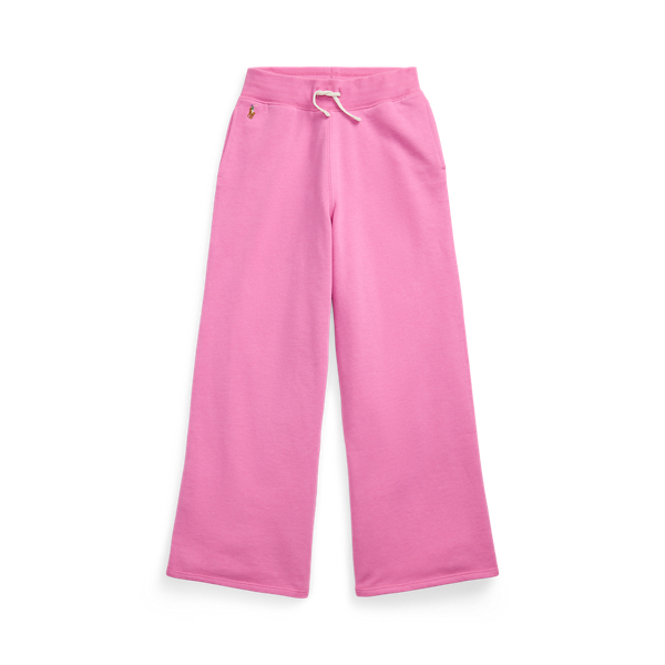 Polo Ralph Lauren French Terry Wide-leg Sweatpant In Laguna Pink W/ Multi