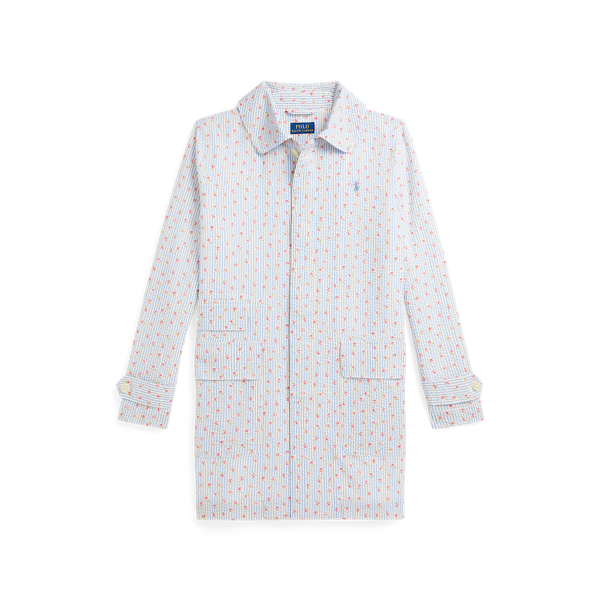 Polo Ralph Lauren Floral Seersucker Trench Coat In Floral