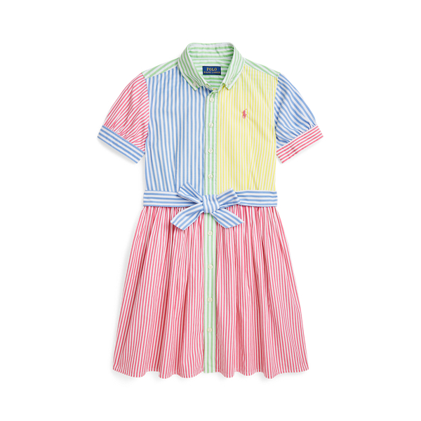 Polo Ralph Lauren Striped Cotton Fun Shirtdress In Multi