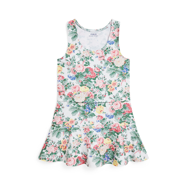 Polo Ralph Lauren Toddler And Little Girls 2-piece Performance Jersey Top And Skort Set In Portia Floral W/ Dessert