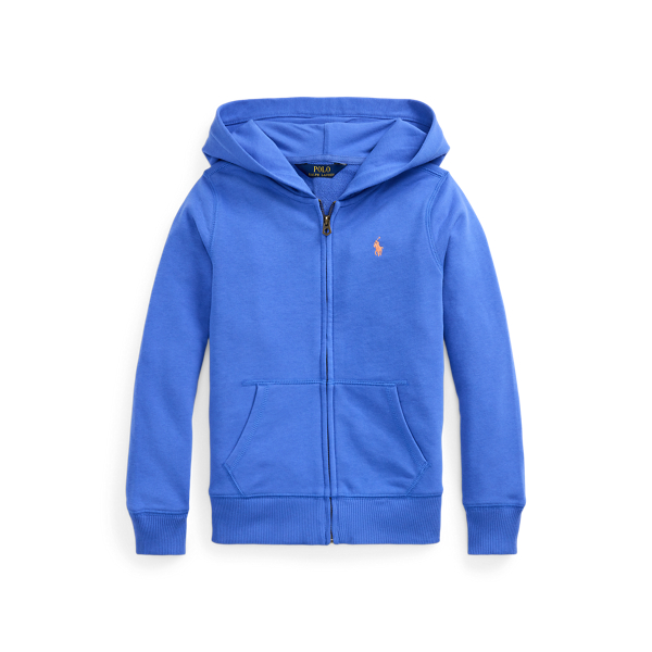 Polo Ralph Lauren French Terry Full-zip Hoodie In Scottsdale Blue W/ Poppy