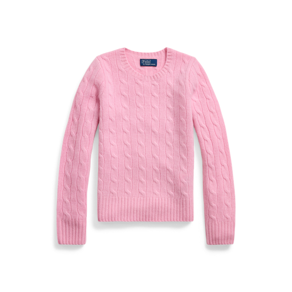 Polo Ralph Lauren Cable-knit Cashmere Sweater In Carmel  Pink