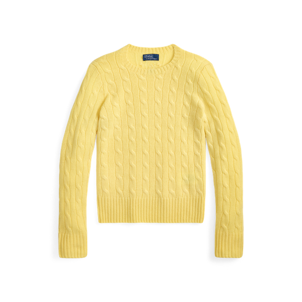 Polo Ralph Lauren Ralph Lauren Cable-knit Cashmere Sweater In Gold
