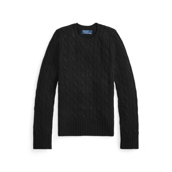Polo Ralph Lauren Ralph Lauren Cable-knit Cashmere Sweater In Black