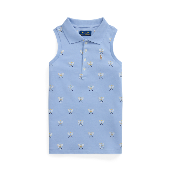 Polo Ralph Lauren Ralph Lauren Tennis-print Mesh Sleeveless Polo Shirt
