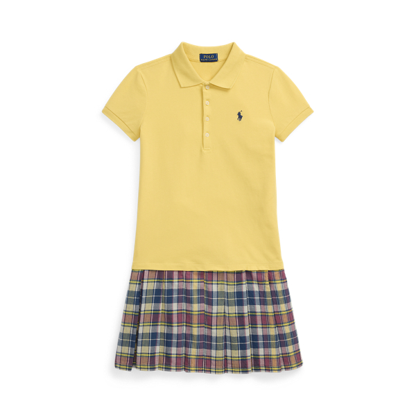 Polo Ralph Lauren Ralph Lauren Plaid-skirt Stretch Mesh Polo Dress