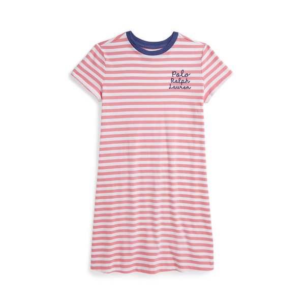 Polo Ralph Lauren Ralph Lauren Striped Logo Cotton Jersey Dress