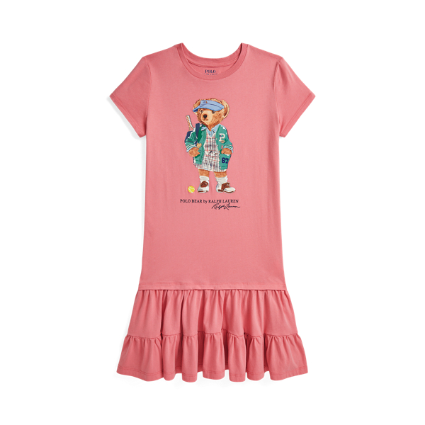 Polo Ralph Lauren Ralph Lauren Polo Bear Tiered Cotton Jersey Dress