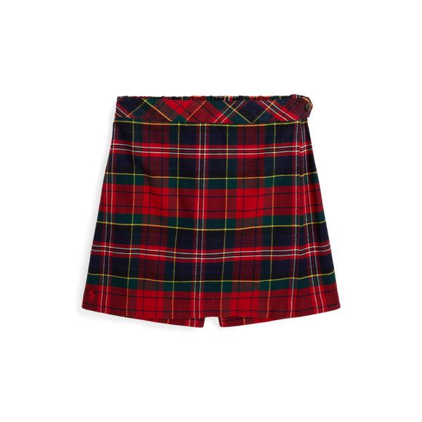 Polo Ralph Lauren Tartan Pleated Skorts In Red