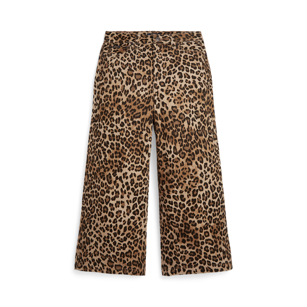 Polo Ralph Lauren Ralph Lauren Leopard-print Wide-leg Jean In Multi