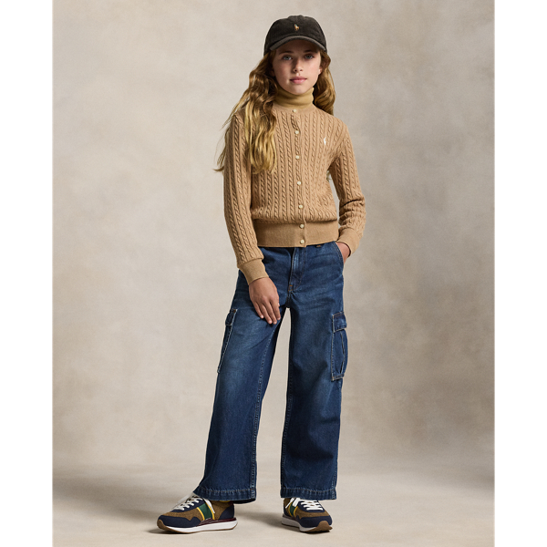 Polo Ralph Lauren Cargo-pocket Wide-leg Jeans In Blue