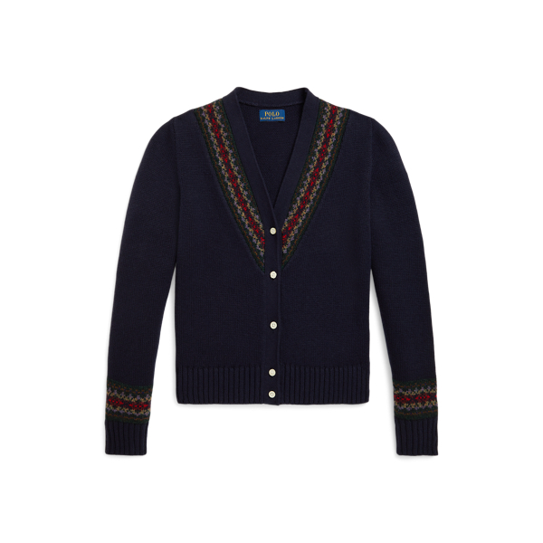 Polo Ralph Lauren Ralph Lauren Fair Isle Cotton-blend V-neck Cardigan In Multi