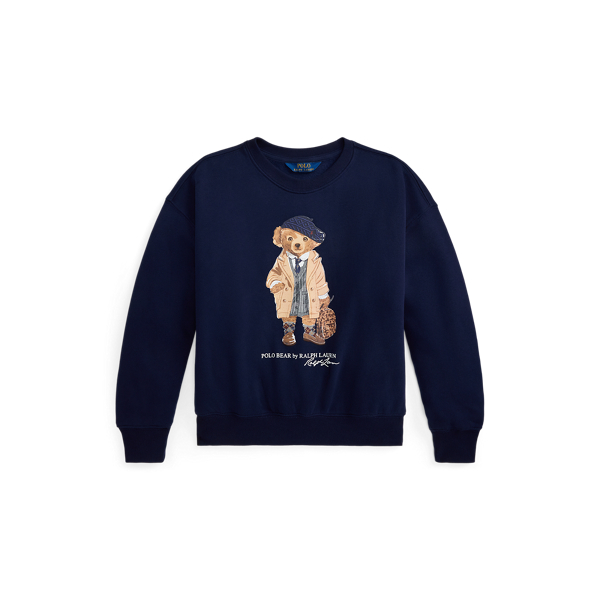 Polo Ralph Lauren Kids' Polo Bear Fleece Graphic Sweatshirt In Blue