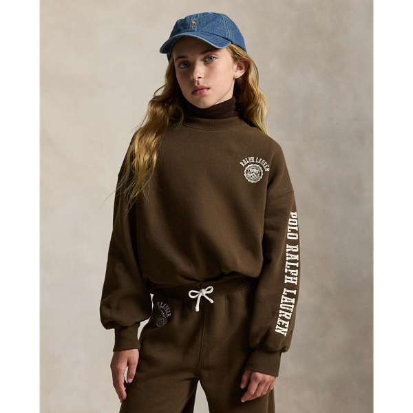 Polo Ralph Lauren Logo-print Crewneck Sweatshirt In Brown