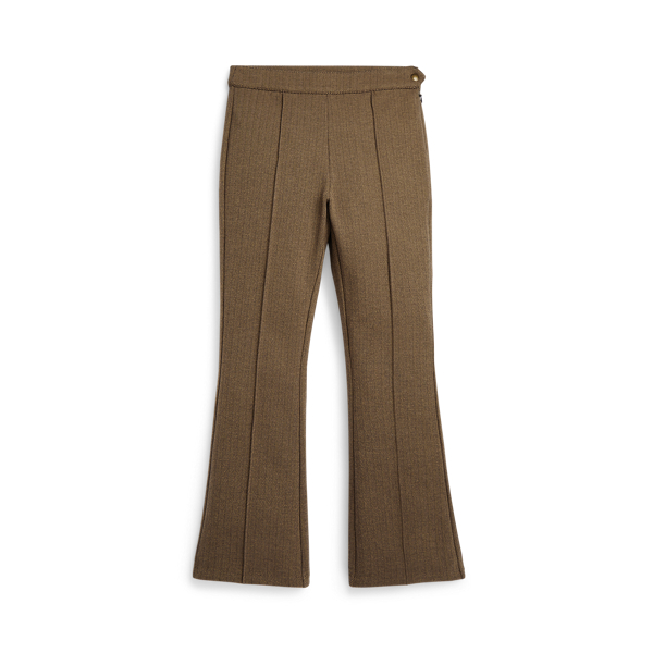 Polo Ralph Lauren Ralph Lauren Herringbone Jacquard Flare Pant In Brown