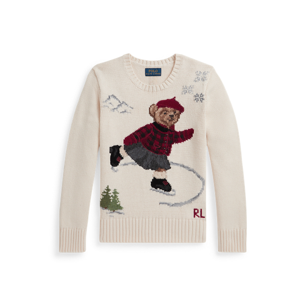 Polo Ralph Lauren Ralph Lauren Polo Bear Crewneck Sweater In Neutral