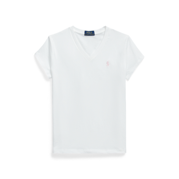 Maglietta in Cotone Ralph Lauren con Scollo a V
