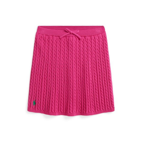 Polo Ralph Lauren Ralph Lauren Mini-cable Cotton Skirt In Burgundy