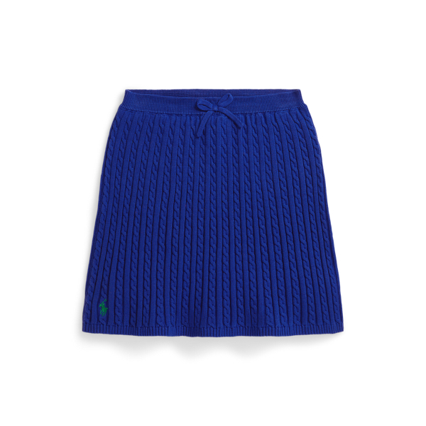Polo Ralph Lauren Ralph Lauren Mini-cable Cotton Skirt In Blue