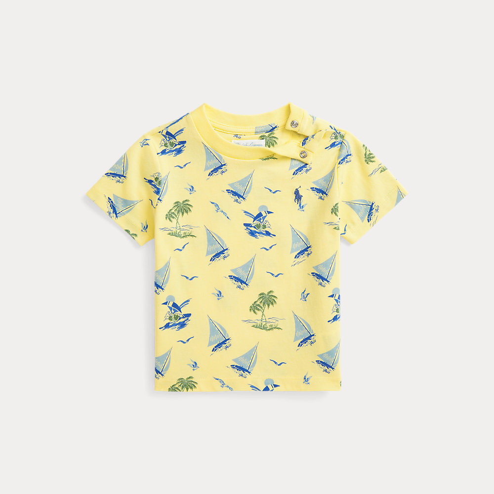 Ralph Lauren Kids' Polo Bear Cotton Jersey T-shirt In Yellow