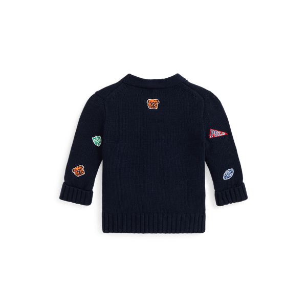 POLO RALPH LAUREN CHILDRENSWEAR】バーシティインスパイアード コットン Vネック カーディガン I  (トップス/カーディガン/ボレロ)ネイビー | ラルフ ローレン公式オンラインストア