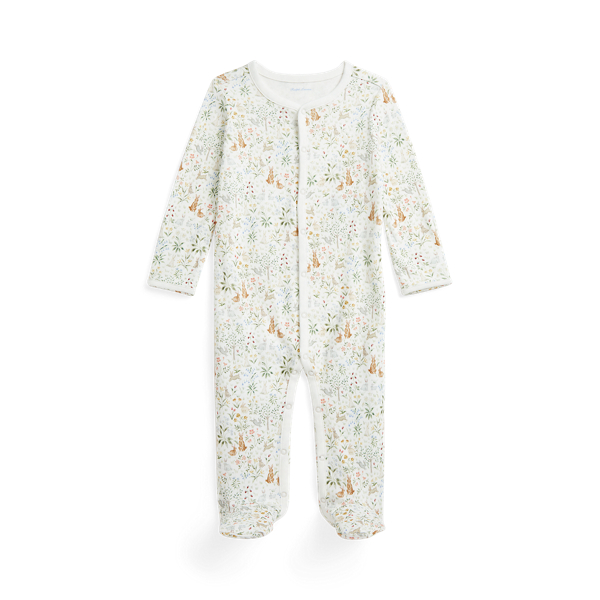 Polo Ralph Lauren Rl Baby X Riley Sheehey Cotton Coverall In Bunny Meadow