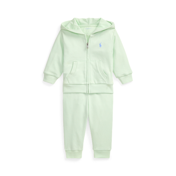 Polo Ralph Lauren Ralph Lauren French Terry Zip Hoodie & Joggers Set In Sweet Honeydew