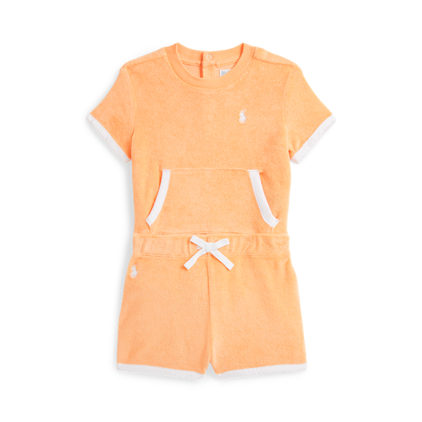Polo Ralph Lauren Terry Sweatshirt & Short Set In Soft Creamsicle