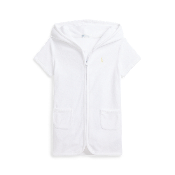Polo Ralph Lauren Terry Hooded Cover-up In White