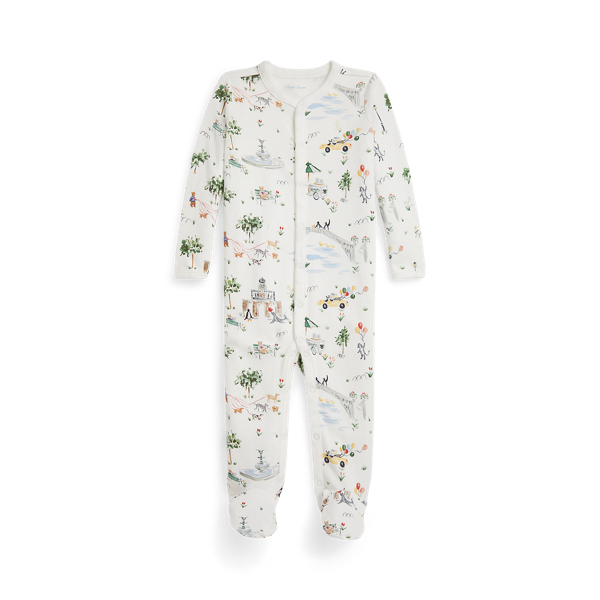 Ralph Lauren Rl Baby X Riley Sheehey Cotton Coverall In White