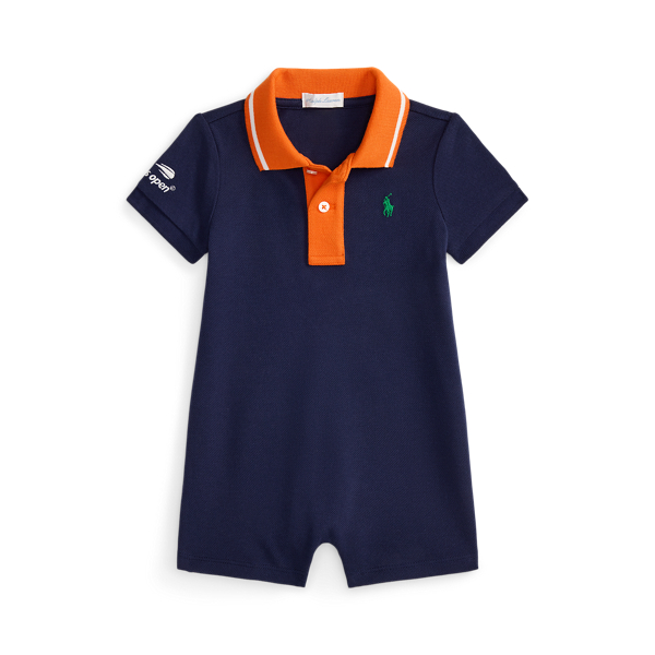 Ralph Lauren Us Open Mesh Polo Shortall In Blue