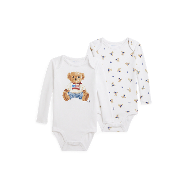 Ralph Lauren Assorted 2-pack Cotton Bodysuits In White