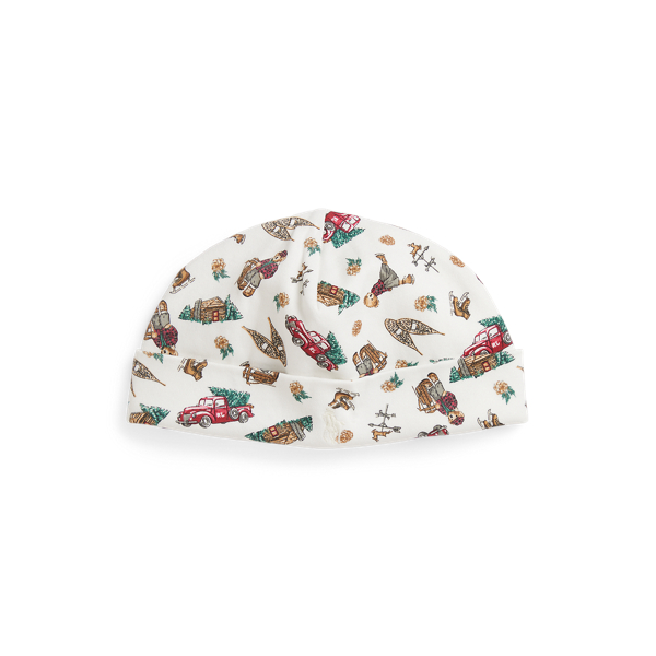 Ralph Lauren Polo Bear Cotton Interlock Beanie In Multi