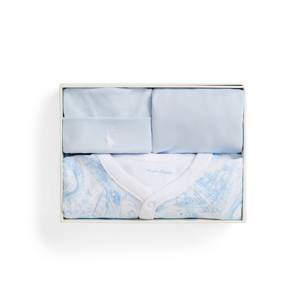 Ralph Lauren Toile Cotton 3-piece Gift Set In Multi