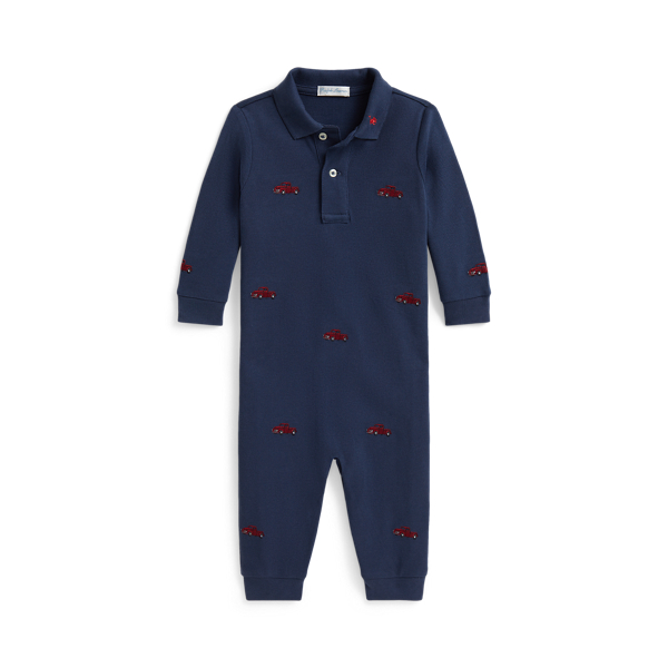 Tutina Polo in Cotone con Furgoncini - Ralph Lauren