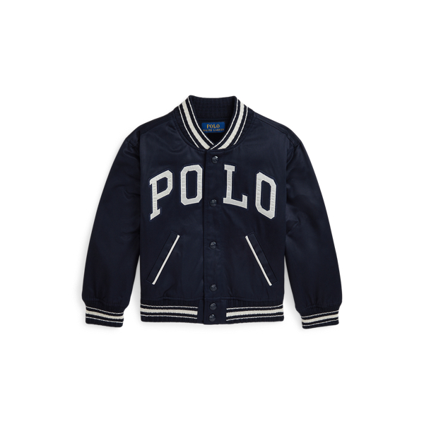 POLO RALPH LAUREN CHILDRENSWEAR】ロゴ ツイル ベースボール ジャケット I (ジャケット/アウター)ネイビー | ラルフ  ローレン公式オンラインストア