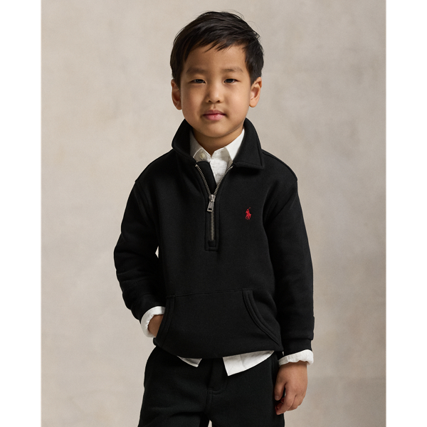 Polo Ralph Lauren Ralph Lauren Fleece Collared Sweatshirt In Black