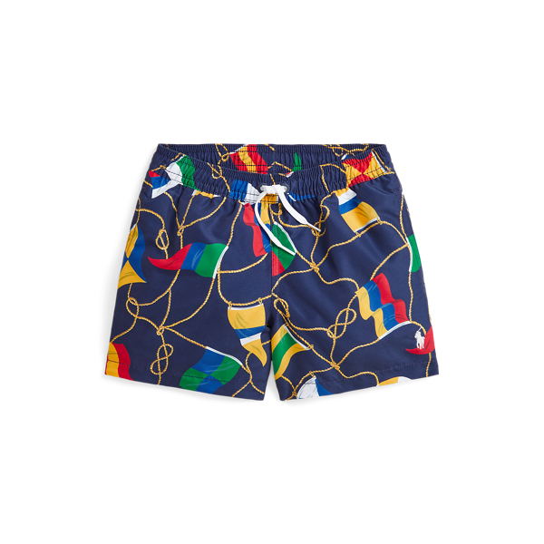 Polo Ralph Lauren Traveler Swim Trunk In Signal Flag Toss