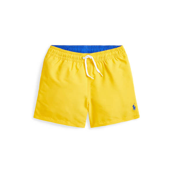 Polo Ralph Lauren Big Boys Traveler Drawstring Waistband Swim Trunk In Canary Yellow