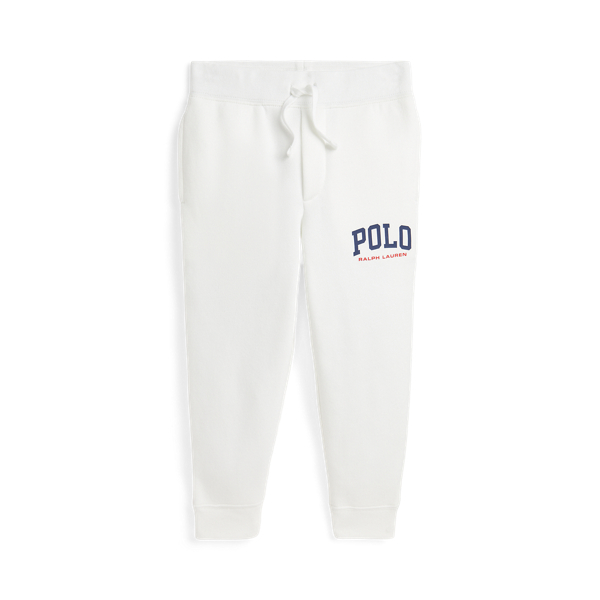 Polo Ralph Lauren Logo Fleece Jogger Pant In Paper White