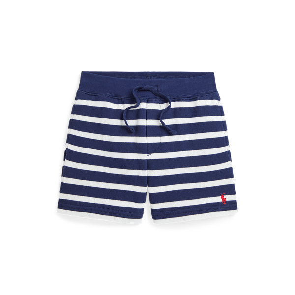 Polo Ralph Lauren Striped French Terry Short In Newport Navy/white