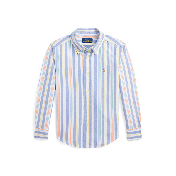 Polo Ralph Lauren White/blue Striped Linen Button-down Shirt In Blue/white Multi