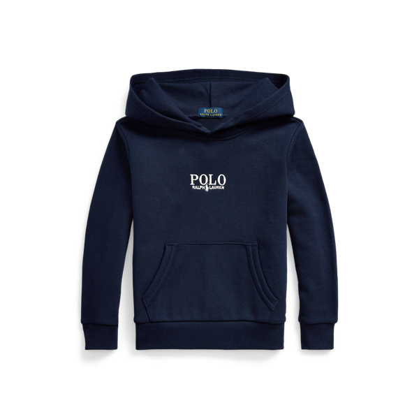 Polo Ralph Lauren Logo French Terry Hoodie In Refined Navy