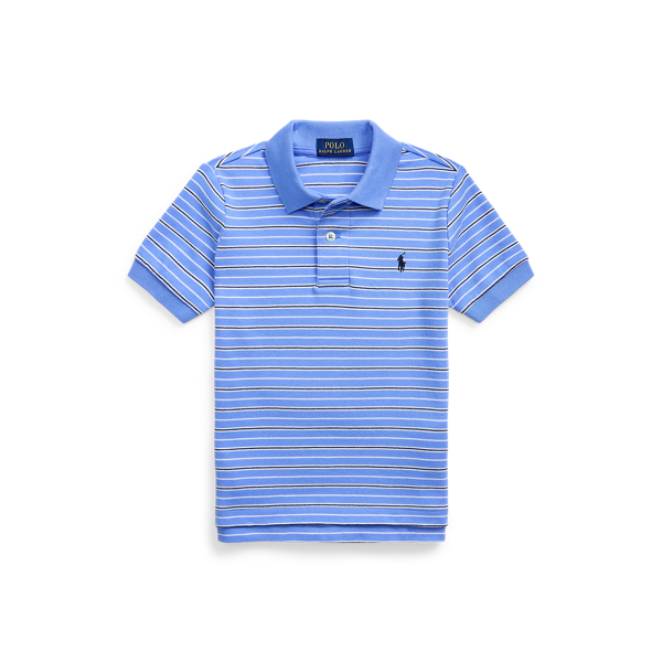 Polo Ralph Lauren Striped Soft Cotton Polo Shirt In Harbor Island Blue Multi