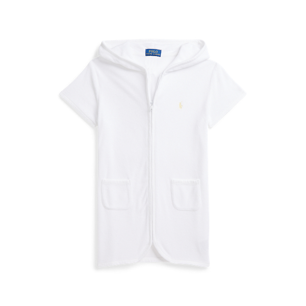 Polo Ralph Lauren Terry Hooded Cover-up In White